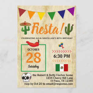 Invitation Fête mexicaine