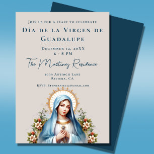 Invitation Fête mexicaine Día de la Virgen de Guadalupe