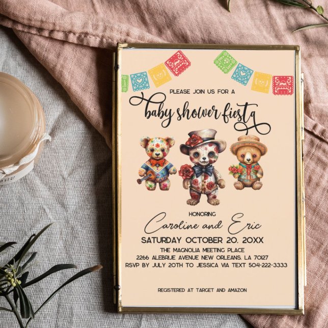 Invitation Fête mexicaine du Baby shower des morts d'Hallowee (Créateur téléchargé)