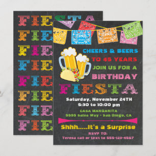 Invitation Fête mexicaine, fête d'anniversaire