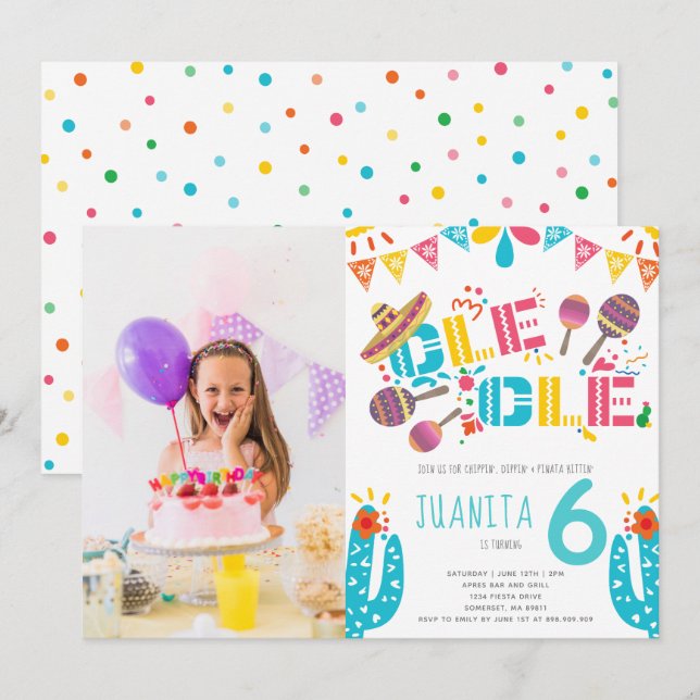 Invitation Fête mexicaine photo (Devant / Derrière)