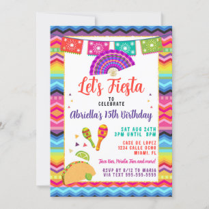 Invitation Fête Mexicaine Taco Party