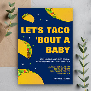 Invitation Fête Mexicaine Taco Thème Gender Reveal Party