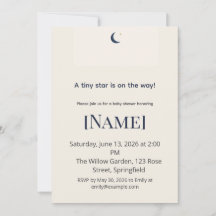 Fête minimale pour bébé Twinkle, modifiable