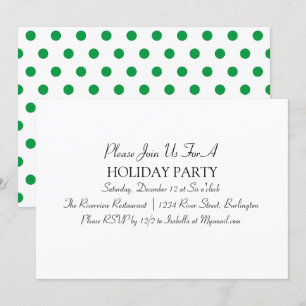 Invitation Fête minimaliste noire, blanche et verte