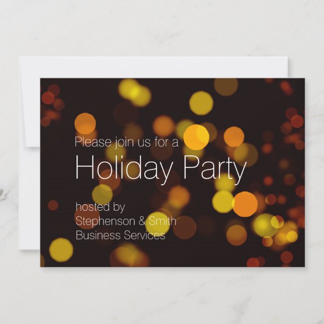 Invitation Fête moderne de Bokeh (Devant)