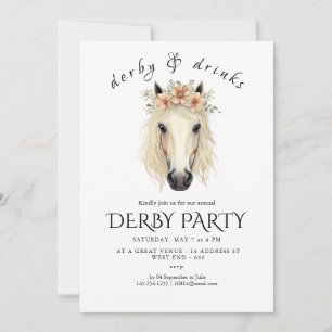 Invitation Fête moderne de derby de chevaux de course invitat