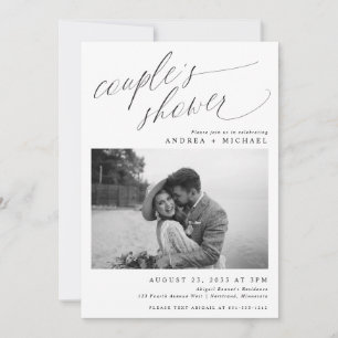 Invitation Fête Moderne Romantique de Couple ou de Mariage