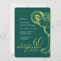 Fête moderne verte Margarita 60e anniversaire