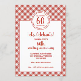 Invitation Fête Motif de l'été de la Red Check