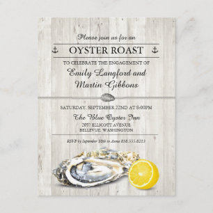 Invitation Fête nautique de fruits de mer Grillade d'huitres