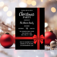 Fête NOËL FÊTE BLANC Rouge Noir Bow