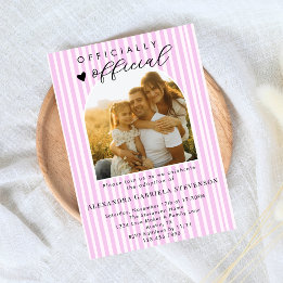 Invitation Fête officielle de l'adoption des rayures rose pas
