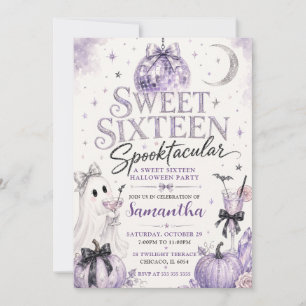 Invitation Fête Pastel Glamour Épouvantable pour un Sweet Six