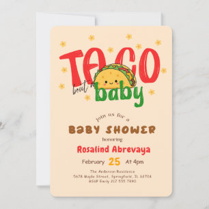 Invitation Fête Pastel Mexicaine Taco à propos d'une Baby Sho