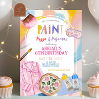 Fête Peinture Pastel Rose Pizza et Pyjamas