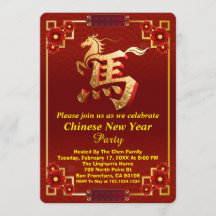 Fête personnalisée du Nouvel An chinois Cheval en