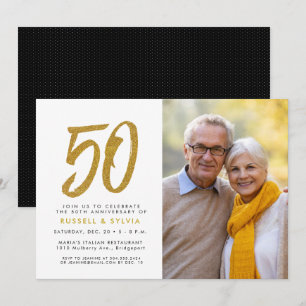 Invitation Fête photo pour les 50 ans d'or