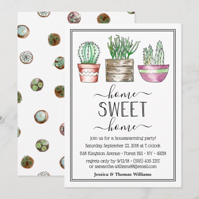 Invitation Fête Plante du réchauffement climatique (Devant / Derrière)