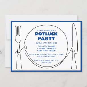 INVITATION FÊTE POTLUCK PERSONNALISABLE