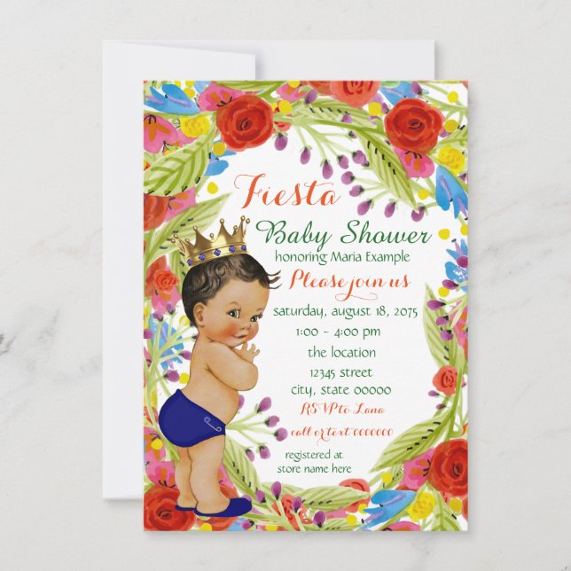 Invitation Fête pour bébé garçon (Devant)