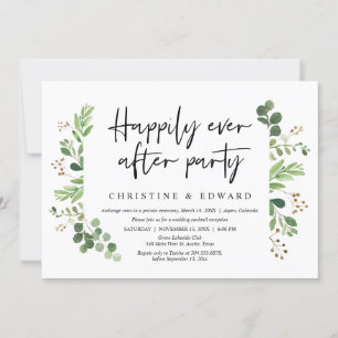 Invitation Fête pour toujours heureux, Mariage en fuite
