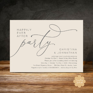 Invitation Fête pour un dénouement heureux, Dîner de mariage 