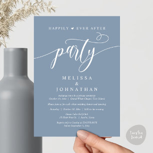 Invitation Fête pour un Mariage Heureux à Tout Jamais, Dîner 