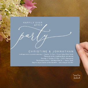 Invitation Fête pour un Mariage Heureux à Tout Jamais, Dîner