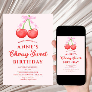 Invitation Fête Prénatale Bébé Fille Coquette Rose Cerise sur