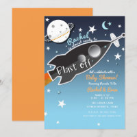 Fête Prénatale Bébé Fusée Décollage Spatial