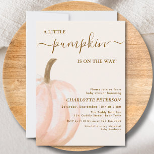 Invitation Fête Prénatale Bébé Petite Citrouille en Route