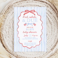 Fête Prénatale Bébé Rouge Blanc et Impayable