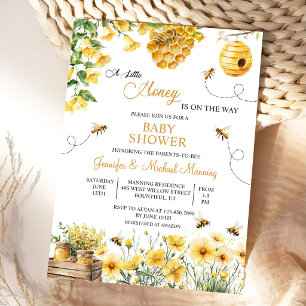 Invitation Fête Prénatale Bee A Little Honey is on the Way