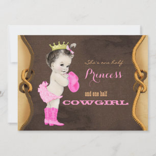 Invitation Fête prénatale de la princesse cowgirl