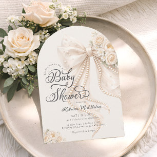 Invitation Fête Prénatale Fille au Ruban