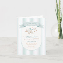 Fête Prénatale Garçon Silly Goose Rayures Bleues V