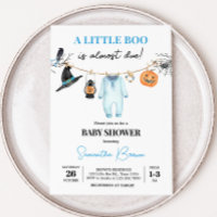 Fête Prénatale Halloween Bébé Petit Bleu Boo
