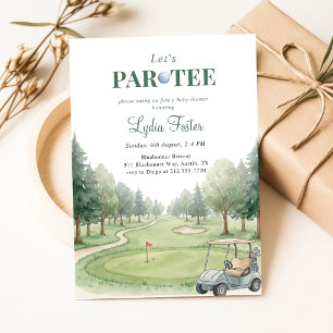 Invitation Fête Prénatale Par-Tee pour un Petit Garçon de Gol