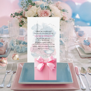 Invitation Fête Prénatale Parisienne Tour Eiffel Mixte