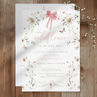 Fête Prénatale Petite Fille Papillon Fleur Sauvage