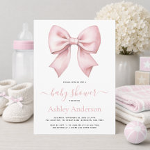 Fête Prénatale pour Bébé Fille au Ruban Rose