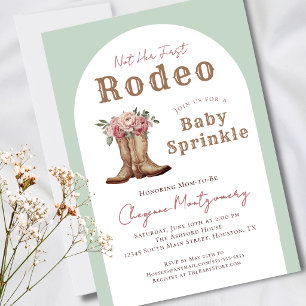 Invitation Fête Prénatale Western Pas Son Premier Rodéo Sprin