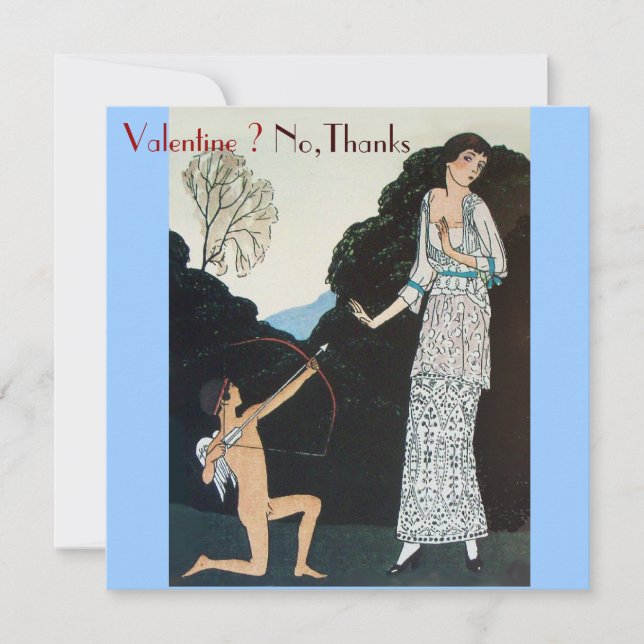 INVITATION FÊTE RÉTRO ANTI SAINT-VALENTIN BOURRAGE DE CIGARET (Devant)