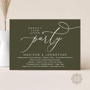 Invitation Fête Romantique de Mariage Heureux, Dîner de Maria