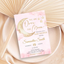 Fête Rose pour une Baby Shower Over the Moon 