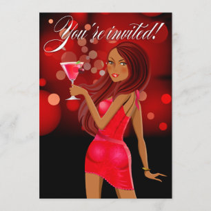 Invitation Fête rouge de n'importe quel but de la fête