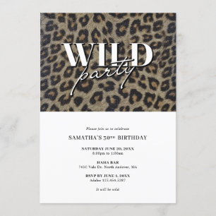 Invitation Fête sauvage Anniversaire