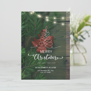 Invitation Fête simple Joyeux de Noël de marque personnalisée