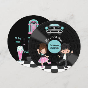 Invitation Fête Sock Hop